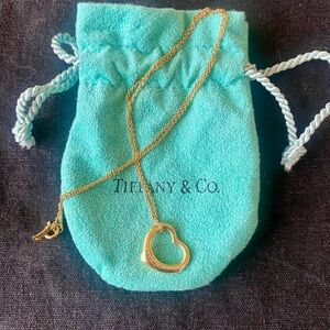 Tiffany & Co. Gold Heart Pendant Necklace